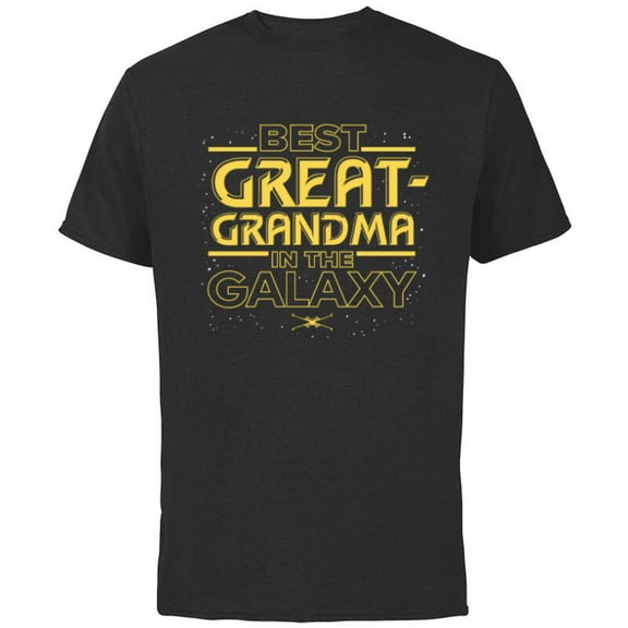 Star Wars Best Great-Grandma in the Galaxy Mother’s Day - Short Sleeve Cotton T-Shirt for Adults - Customized-Black