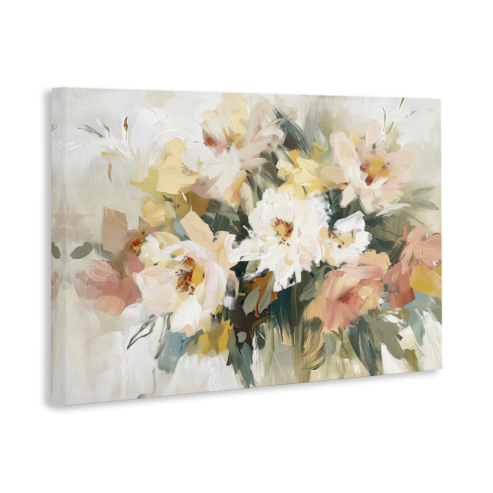 Stupell Industries Brushed Bouquet Blooms Plants & Flowers Painting Wrapped Canvas Art Print Wall Art, 45 x 30