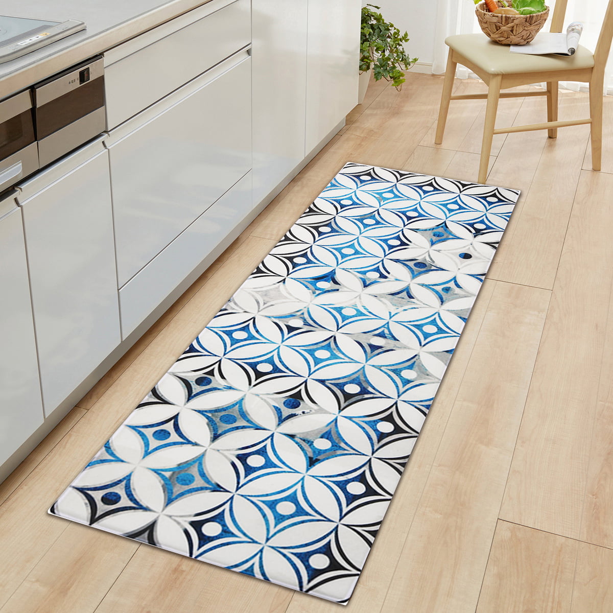 2PCS Kitchen Floor Mat Carpet Area Rug Non-Slip Bathroom Washable Doorma US 