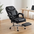 thumbnail image 2 of Vinsetto PU Leather Vibration Massage Office Chair with Heat, Black, 2 of 10