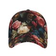 thumbnail image 2 of Naloa Original Classic Low Profile Hat Men Women Baseball Cap Dad Hat Adjustable Unconstructed Rose Flowers Print Cap, 2 of 9