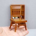 thumbnail image 3 of Silla Dollhouse a escala 1:12 para muebles artesanales de madera en miniatura, 3 of 3