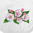 thumbnail image 4 of Inktastic Mountain Laurel Flowers Boys or Girls Baby Bib, 4 of 4