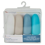 Protege 4 Piece Silicone Travel Bottles with Eva Bag Set