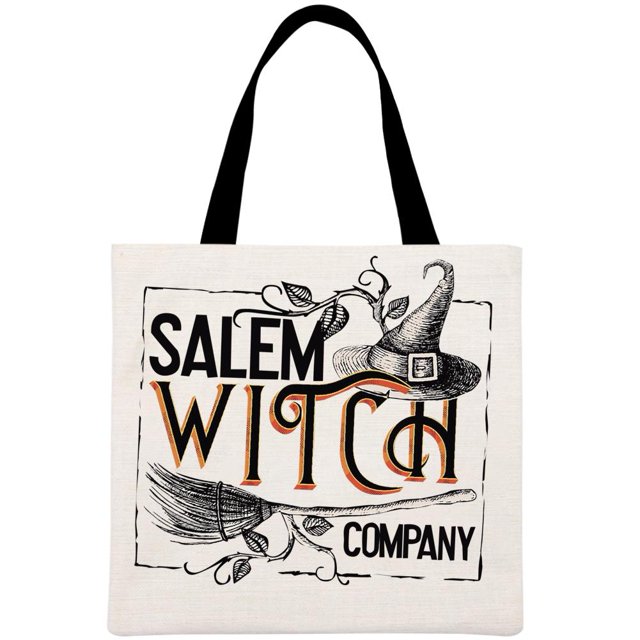 Witch Company-Bolso tote lino gran capacidad