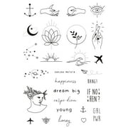 Tatsy Temporary Tattoo Set, The Simple Set-For Women, and Men-Waterproof