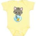 thumbnail image 3 of Inktastic Cute Cat, Little Cat, Kitty, Kitten, Fish Bowl Girls Baby Bodysuit, 3 of 5