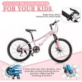 thumbnail image 5 of 20 Inch Kids Mountain Bike, Bikes for Girls,DEYGIA 7-Speed with Front Suspension, Dual Disc Brakes & Knobby Tires for Ages 6-14, Multi Color, 5 of 8
