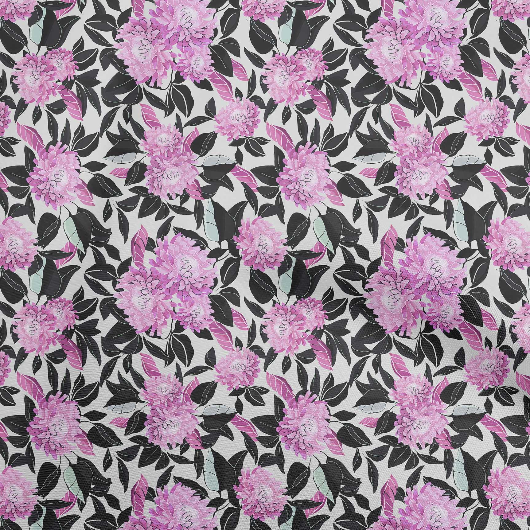 oneOone Cotton Flex Pink Fabric Florals Sewing Craft Projects Fabric Prints By Yard 40 Inch Wide