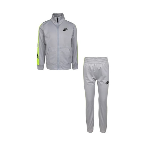Nike Kids Baby Boy's Logo Taping Jacket and Pants Two-Piece Track Set (Toddler) Light Smoke Grey 2T Toddler
