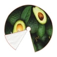thumbnail image 3 of Salouo Fresh Avocados Christmas Tree Skirt 36" Farmhouse Christmas Decorations Snowman Xmas Tree Skirt Tree Mat for Holiday Party Decor, 3 of 8