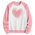 thumbnail image 4 of Tdoqot Girls Heart Print Sweatshirt- Long Sleeve Pullover Casual Cute Kids Spring Tops Pink Size 4, 4 of 5