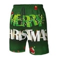 thumbnail image 4 of Cauagu Merry Christmas Print Men's Swim Trunks,Hawaiian Bathing Suit Swimsuits Beach Shorts with Pockets for Men Quick Dry Swimming Board Shorts-Large, 4 of 6