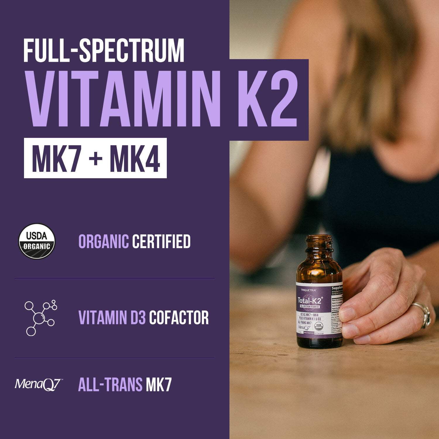 Triquetra Health Total K2: Full-Spectrum Vitamin K2 (Liquid)