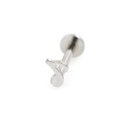 thumbnail image 1 of Internally Threaded Labret Jewelry with Music Note Design 16g, 1 of 3