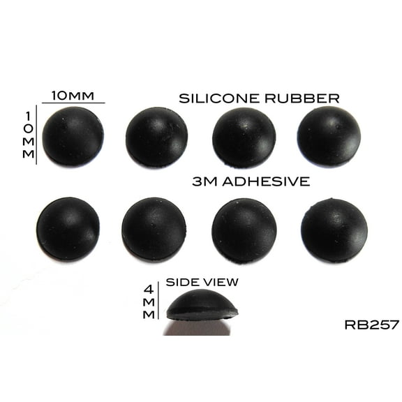 VATH Self Adhesive Silicone Rubber Feet 10mm(L) x 10mm(W) x 4mm(H) 8pcs [RB257]