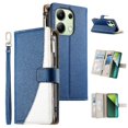 thumbnail image 1 of Funda cartera GANGXUN para Xiaomi Redmi Note 13 4G , cuero PU con tarjetero, cremallera, correa de mano, soporte y protección 1246°, 1 of 6