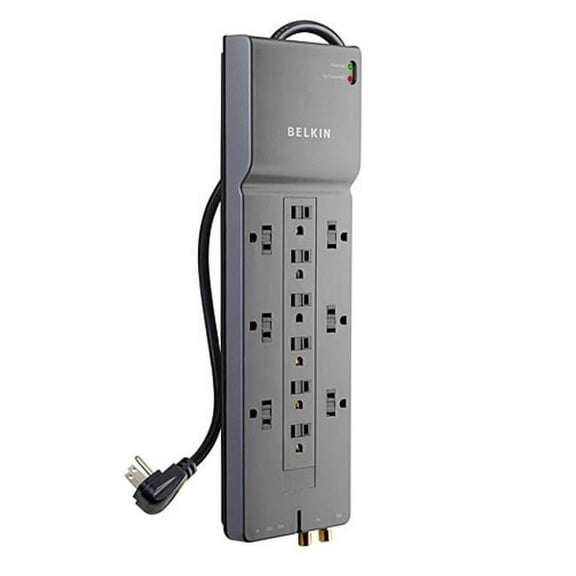 12 Outlet Surge Protector TEL/Modem 8 ft