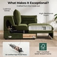 thumbnail image 6 of CHIC HOUSE 104" Electric Extendable Sofa Bed with Triple Motor, Convertible Smart Power Reclining Sleeper Sofa Deep Seat 3-Seat Couch with Solid Wood Frame in Velvet, Green, 6 of 11