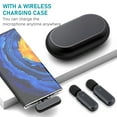 thumbnail image 3 of Abody Portable One-trigger-Two Wireless Clip-on Microphone System Video Recording Mic 20M Transmission Built-in Battery with Charging Case Replacement for 13/12/11/10, 3 of 7