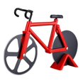 thumbnail image 1 of Rebanador de Pizza para bicicleta antiadherente, rueda cortadora de Pizza para bicicleta, ruedas de corte duales de acero inoxidable con soporte, lo mejor para los amantes de la Pizza, 1 of 1