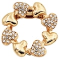 thumbnail image 1 of Brooch Pin Flower Twist Shape Sparkling Rhinestones Imitation Pearls Decor Scarf Buckle Sweaters Collars Hats Bags Coats Scarves Accessory, 1 of 8