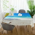 thumbnail image 5 of Coolnut Summer Beach Rectangle Tablecloth,Dinner Table Cover for Outdoor & Indoor Patio, Picnic, BBQ, Holiday Party 60x120In, 5 of 7