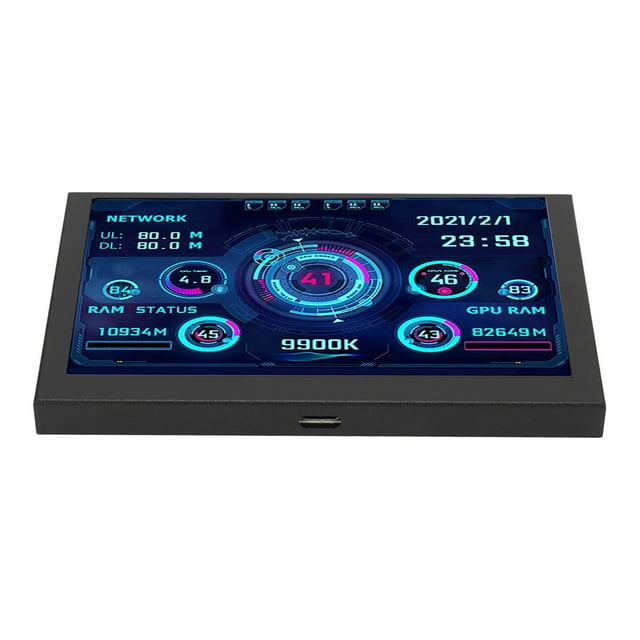 Moniteur de Données PC CPU, USB TYPE C Horizontal Commutation Verticale Mini ITX Boîtier PC Économiseur d'Énergie pour la Maison