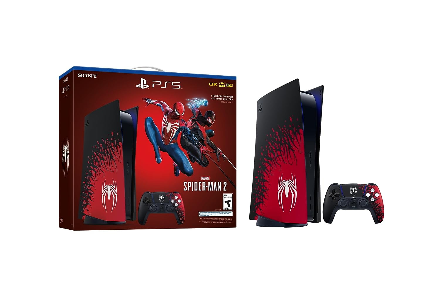 PlayStation 5 Slim Edition Bundle w/Spider-Man 2 Game & Charging Dock -  22404763