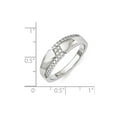 thumbnail image 3 of Solid 925 Sterling Silver CZ Cubic Zirconia Men's Wedding Band Ring Size 10, 3 of 4