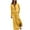 Yellow, variant on Ayolanni Work Dresses for Women 2025 Beige V-Neck Long Sleeve Solid Maxi Dresses Church Dresses for Ladies L