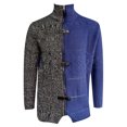 CJINGKQ Mens Fashion Color Matching Turtleneck Knitted Cardigan Long