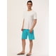thumbnail image 4 of INSPIRE CHIC Pantalones cortos pahombre Pantalones cortos de traje de ba?o de placon cordón de cintuelástide color sólido Azul 30, 4 of 6