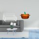 thumbnail image 2 of Plato De Dulces De Vidrio Con Forma De Calabaza Con Tapa Y Tarro De Galletas Naranja Para Servir Dulces Y Golosinas En Un Recipiente Decorativo., 2 of 8