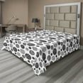 thumbnail image 1 of Ambesonne Abstract Flat Sheet, Circular Doodles Dots, Full Size, Black White, 1 of 1
