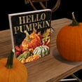 thumbnail image 3 of 15in Hello Pumpkin Fall Table Decor - Fall Wooden Decor Autumn Tabletop Sign Decor for Home, Farmhouse Harvest Holiday Indoor Party Decor, 3 of 6