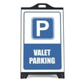 thumbnail image 3 of M&T Displays Black Street SignPro Board, Weatherproof A-Frame Sidewalk Curb Sign with 2 24x36 inch Matt Laminated Anti-Glare VALET PARKING Sticker Signs, Folding Portable Double Sided, 3 of 8