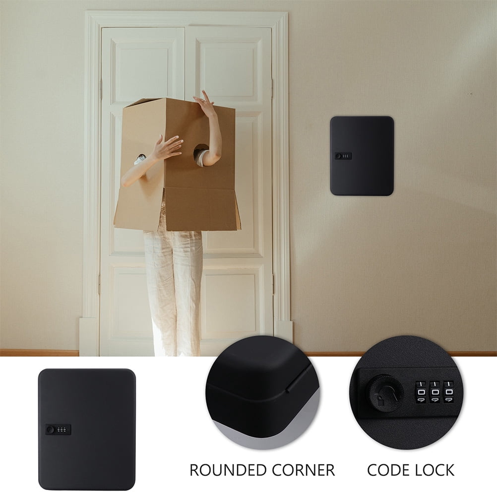 AURARMLET 1Set Password Key Box Wall Mounted For Office Use 9.82X7.86X2.95in