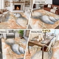 thumbnail image 5 of 5'x8' Area Rugs, Orange Coastal Indoor Outdoor Area Rug for Living Room Bedroom, Summer Beach Starfish Shell Nautical Washable Bathroom Rugs Kitchen Floor Carpet Mats Home Decor Aesthetic, 5 of 8
