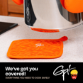 thumbnail image 4 of Guy Fieri's Flavortown Kitchen Essentials Bundles, Orange Flame 2-Piece Pot Holders Set, High Heat Resistant up to 450°F, 4 of 7