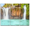 Design Art Dry Sap Waterfall - 3 Piece Photographic Print on Wrapped Canvas Set