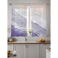 thumbnail image 4 of Sheer Curtains 72 inches Long, Purple Gradient Sea Waves Sandy Beach Coastal Scenery Light Filtering Sheer Window Curtains Rod Pocket Voile Drapes for Bedroom Living Room, 52"W x 72"L 2 Panels, 4 of 7