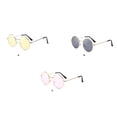thumbnail image 4 of Langgg Hommes Femmes Lunettes de Soleil Rondes à Monture Métallique Cercle Lentille en Résine Protection UV Lunettes Unisexes Femmes Hommes Lunettes de Soleil, 4 of 9
