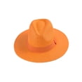 thumbnail image 4 of Top Headwear Womens Panama Upturn Paper Braid Wide Brim Fedora Hat - Orange, 4 of 4