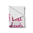 thumbnail image 2 of Inspirational Soft Flannel Fleece Blanket, Watercolor Words About Fashion Clothes Fame Pink Brushstrokes Calligraphy, Cozy Plush for Indoor and Outdoor Use, 70" x 90", Pink Fuchsia, by Ambesonne, 2 of 6