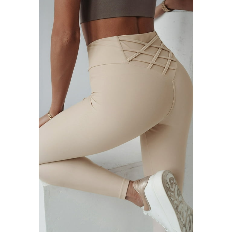 LAKIDAY High Rise Squat Proof Criss Cross Yoga Pants for Women Tummy  Control Non See Through Ankle Yoga Leggings