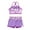 Lavender, variant on Kids Girls Ballet Dance Costume Sequins Fish Scales Printed Sports Outfit Jogger Set Gym Active Set Colorful Fish Scales 10