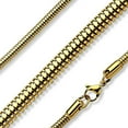 thumbnail image 4 of Gold, Black, Silver Stainless Steel Snake Serpentine Chain Necklace 2.5mm-4mm, 4 of 5