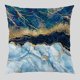 thumbnail image 2 of Funda de cojín decorativa JAMW mármol azul marino y dorado 18x18, 2 of 5