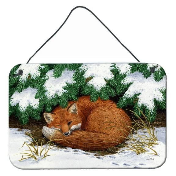 Carolines Treasures ASA2185DS812 Naptime Fox Wall or Door Hanging Prints  8x12 multicolor